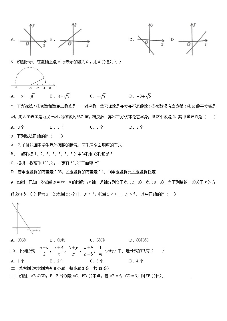 辽宁省葫芦岛市名校2022-2023学年数学七年级第二学期期末质量跟踪监视试题含答案第2页