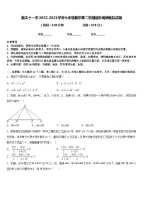 重庆十一中2022-2023学年七年级数学第二学期期末调研模拟试题含答案