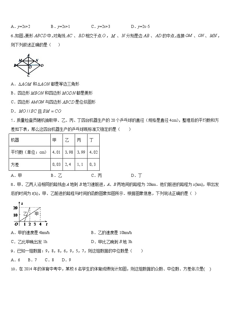 重庆市涪陵区第十九中学2022-2023学年七年级数学第二学期期末预测试题含答案第2页