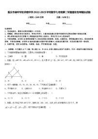 重庆市渝中学区求精中学2022-2023学年数学七年级第二学期期末统考模拟试题含答案