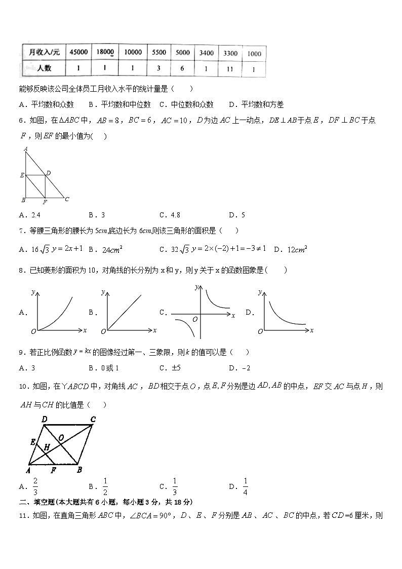重庆市永川区第五中学2022-2023学年七年级数学第二学期期末监测模拟试题含答案第2页