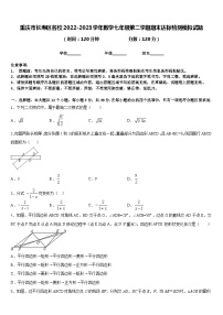 重庆市长寿区名校2022-2023学年数学七年级第二学期期末达标检测模拟试题含答案