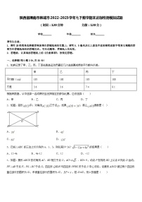 陕西省渭南市韩城市2022-2023学年七下数学期末达标检测模拟试题含答案