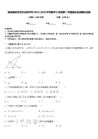 陕西省延安市区实验中学2022-2023学年数学七年级第二学期期末监测模拟试题含答案