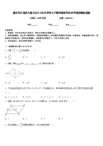 重庆市江北区九级2022-2023学年七下数学期末学业水平测试模拟试题含答案