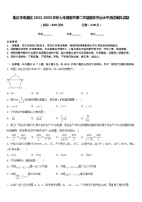 重庆市荣昌区2022-2023学年七年级数学第二学期期末学业水平测试模拟试题含答案