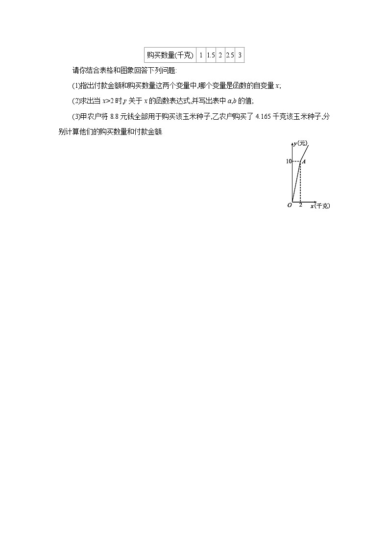 湘教版数学八年级下册同步练习 4.5利用一次函数对邻近数据做预测02
