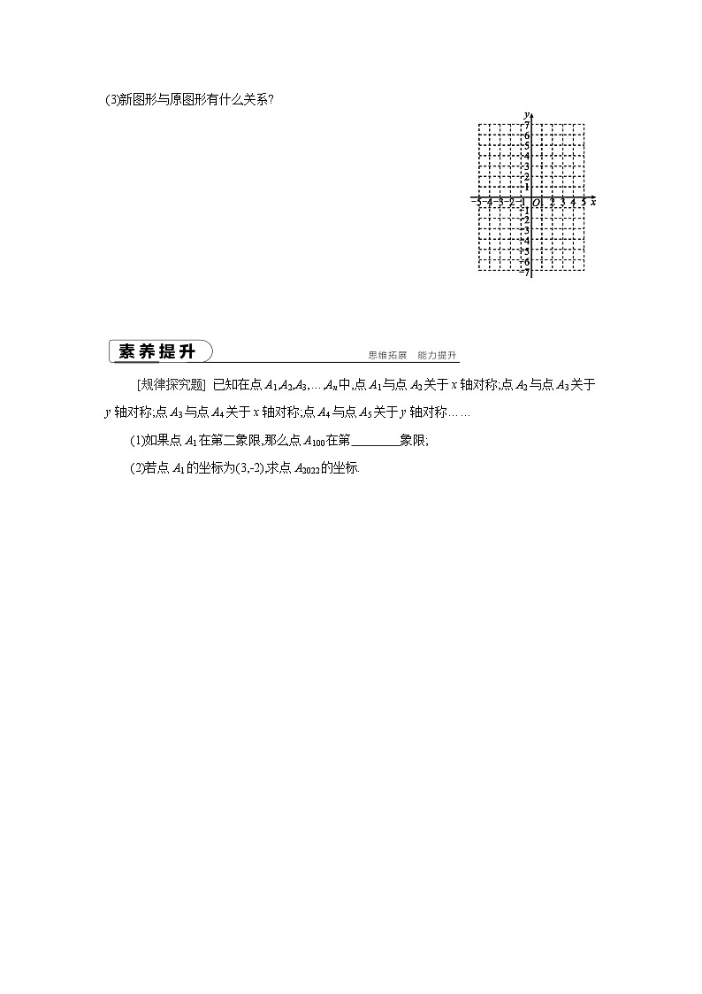 湘教版数学八年级下册同步练习 3.3轴对称的坐标表示第2页
