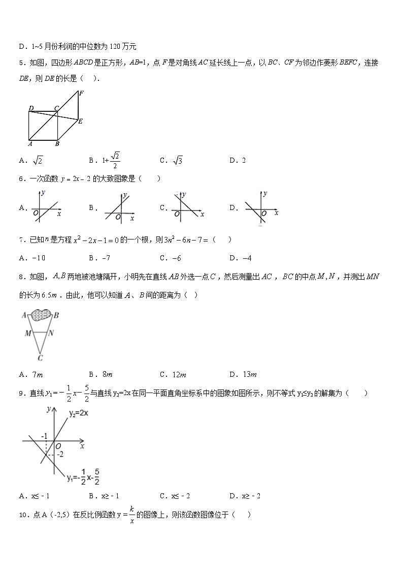 黑龙江省哈尔滨六十九中学2022-2023学年七年级数学第二学期期末学业质量监测试题含答案第2页
