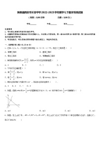 陕西省西安市长安中学2022-2023学年数学七下期末检测试题含答案