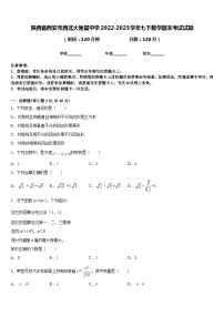 陕西省西安市西北大附属中学2022-2023学年七下数学期末考试试题含答案