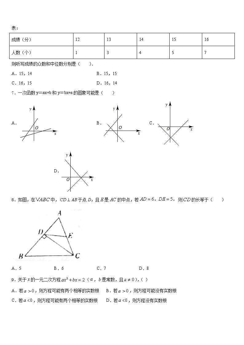 陕西省重点中学2022-2023学年数学七下期末学业质量监测试题含答案02