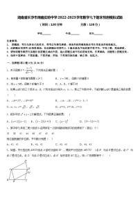 湖南省长沙市周南实验中学2022-2023学年数学七下期末检测模拟试题含答案