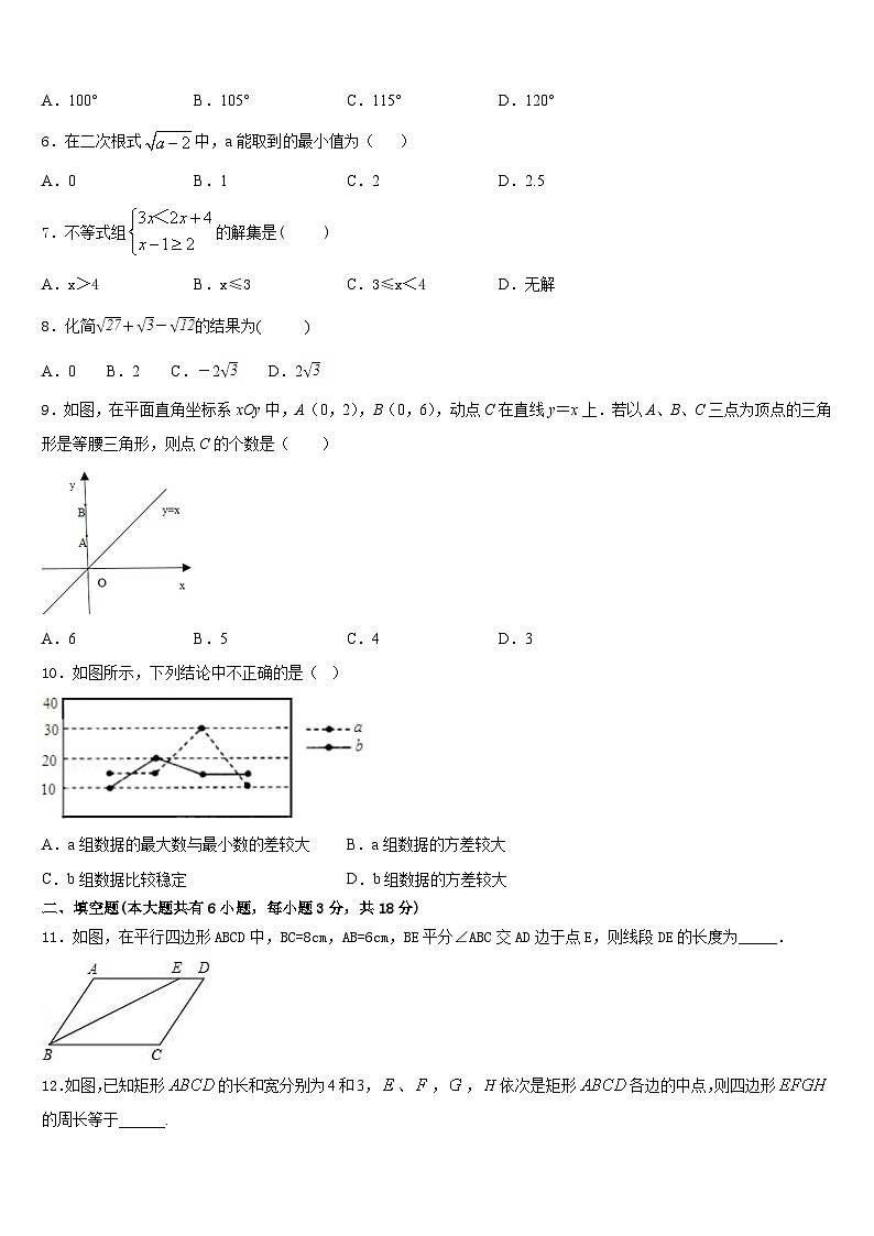 湖南省长沙市周南实验中学2022-2023学年数学七下期末检测模拟试题含答案02