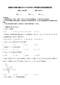 湖南省长沙雅礼集团2022-2023学年七下数学期末达标检测模拟试题含答案