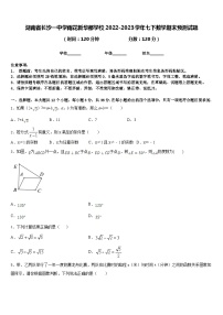 湖南省长沙一中学雨花新华都学校2022-2023学年七下数学期末预测试题含答案