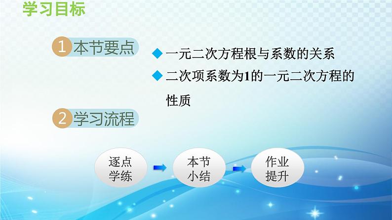 22.2.5 一元二次方程的根与系数的关系 华师大版数学九年级上册导学课件02