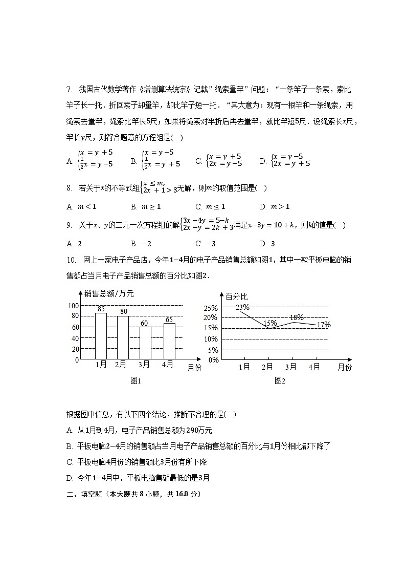 2022-2023学年北京市重点大学附中七年级（下）期末数学试卷（含解析）02