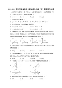 2022-2023学年河南省信阳市商城县八年级（下）期末数学试卷（含解析）