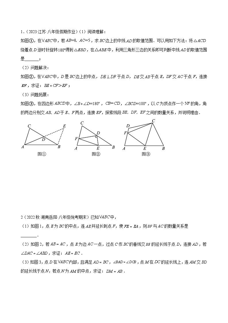 专题06 全等三角形常见五种辅助线添法专训-2023-2024学年八年级数学上册重难点专题提升精讲精练（人教版）02