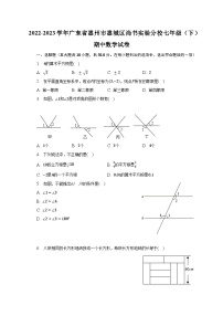 2022-2023学年广东省惠州市惠城区尚书实验分校七年级（下）期中数学试卷（含解析）