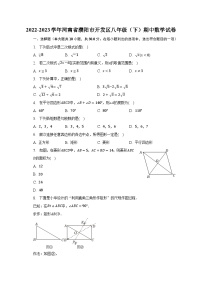 2022-2023学年河南省濮阳市开发区八年级（下）期中数学试卷（含解析）