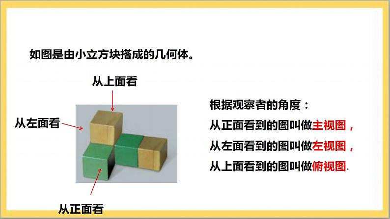 【核心素养】1.4  从三个不同方向看物体的形状  课件+教案-北师大版数学七年级上册07