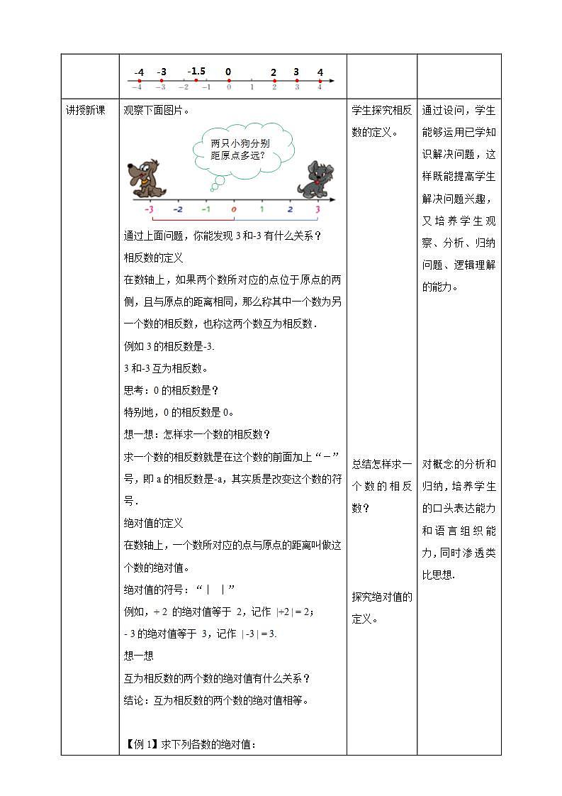 【核心素养】2.3  绝对值  课件+教案-北师大版数学七年级上册02