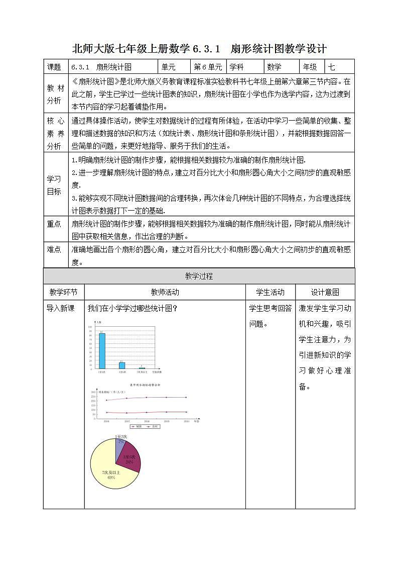 【核心素养】6.3.1  扇形统计图  课件+教案-北师大版数学七年级上册01