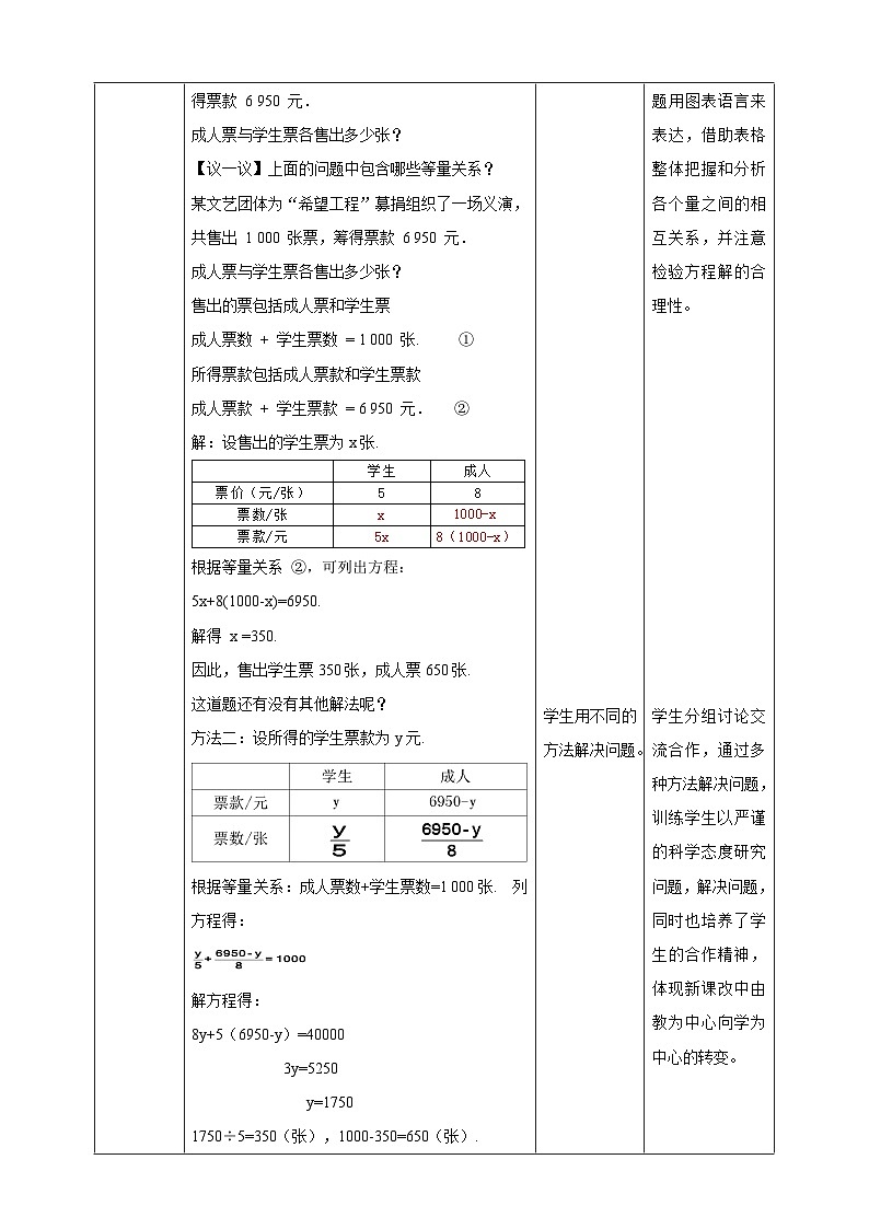 【核心素养】5.5 “希望工程”义演 教学设计-北师大版数学七年级上册02