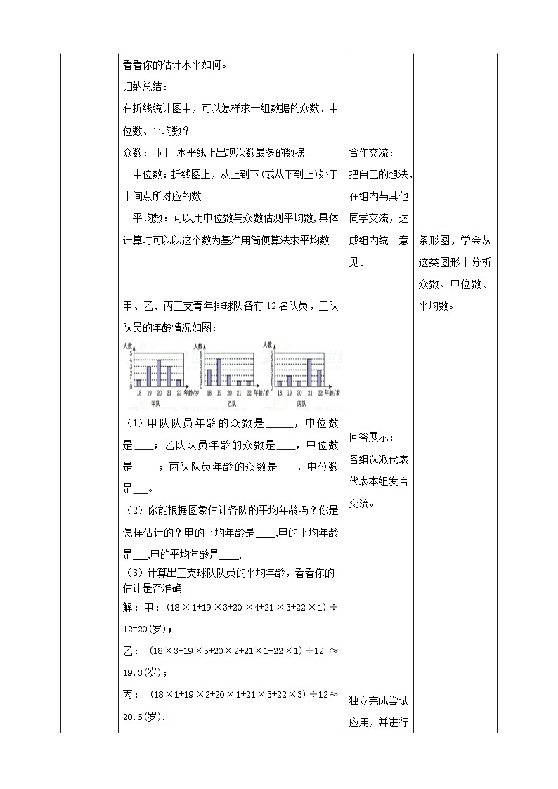 【核心素养】6.3从统计图分析数据的集中趋势 教案-北师大版数学八年级上册02