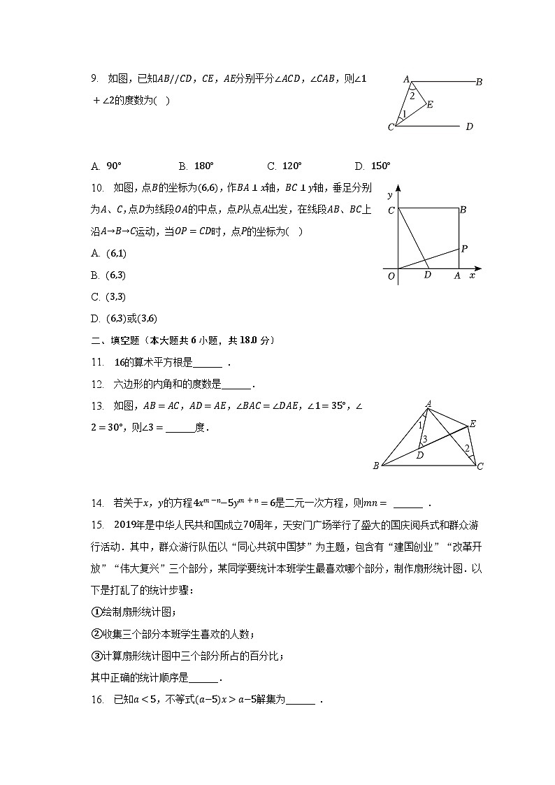 2022-2023学年湖南省长沙市开福区青竹湖湘一外国语学校七年级（下）期末数学试卷（含解析）第2页