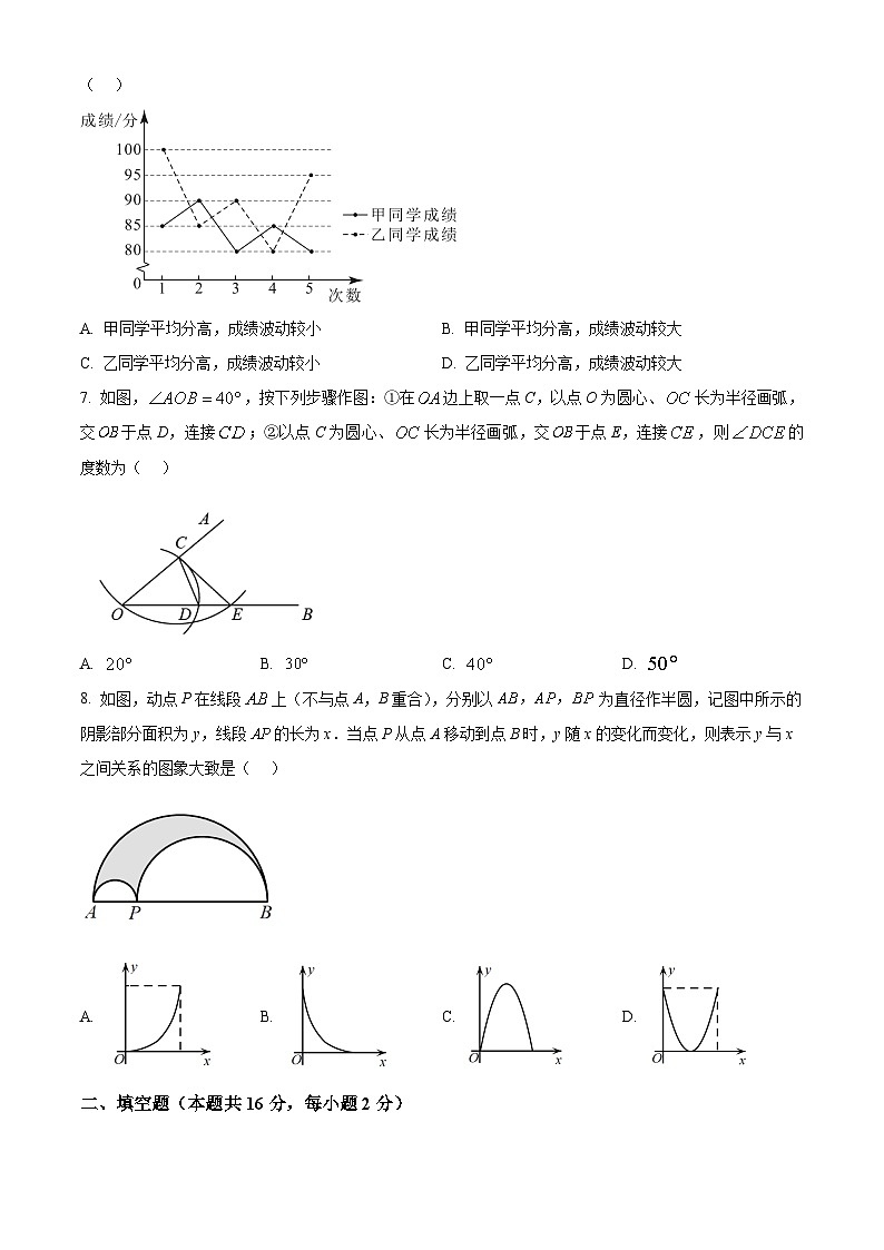 2022-2023学年度北京市东城区中考一模数学试题02