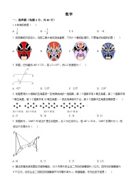 2022-2023学年度重庆市巴蜀中学校中考二模数学试题+