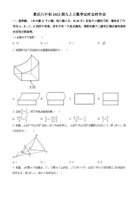 2022-2023学年度重庆市沙坪坝区第八中学校九年级上学期12月月考数学试题