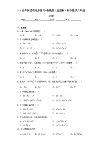 初中数学4 合并同类项课后测评