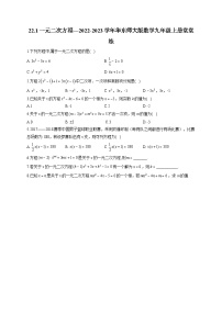 初中数学华师大版九年级上册22.1 一元二次方程精练