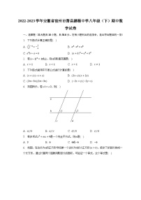 2022-2023学年安徽省宿州市萧县鹏程中学八年级（下）期中数学试卷（含解析）