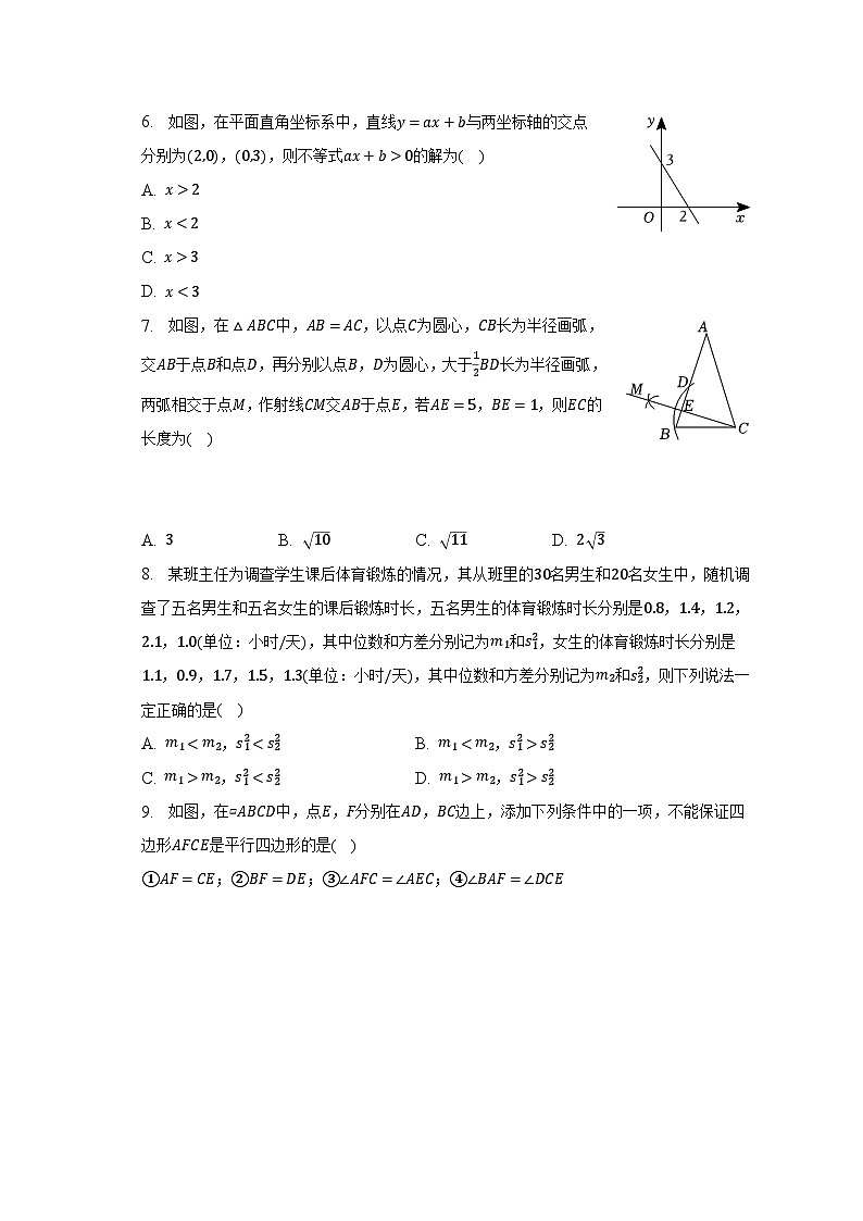 2023年广东省梅州市丰顺县中考数学一模试卷（含解析）第2页