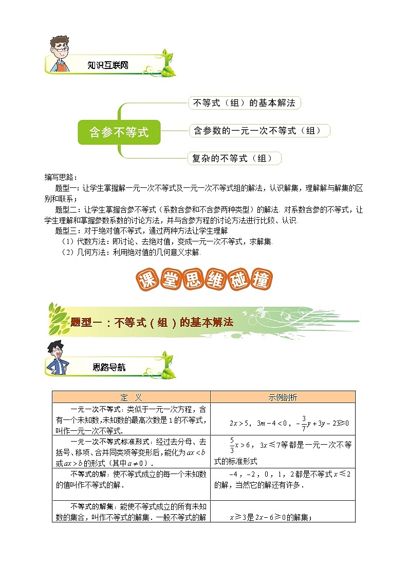 初一数学春季讲义 第5讲-含参不等式 教师版02