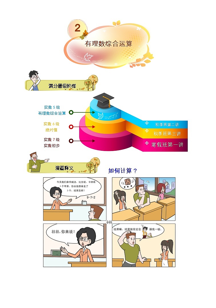 初一数学秋季讲义 第2讲.有理数综合运算 教师版(1)01