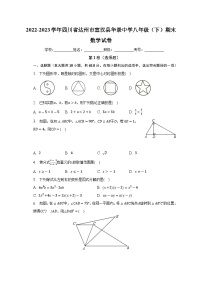 四川省达州市宣汉县华景中学2022-2023学年八年级下学期期末数学试卷（含答案）