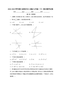 浙江省杭州市上城区2022-2023学年七年级下学期期末数学试卷（含答案）