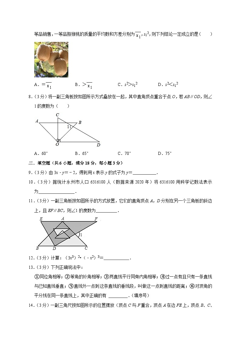 湖南省张家界市永定区2022-2023学年七年级下学期期末数学模拟试卷（含答案）02