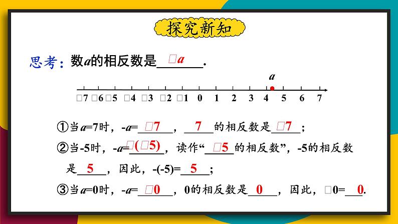 2.3 相反数 华师大版七年级数学上册课件06