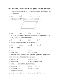 2022-2023学年广西崇左市江州区八年级（下）期末数学试卷（含解析）