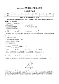 辽宁省铁岭市某校2022-2023学年七年级下学期期末数学试题(无答案)