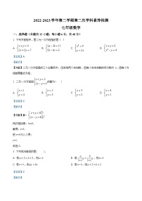 山东省德州市宁津县杜集镇张学武中学2022-2023学年七年级下学期第二次月考数学试题（解析版）