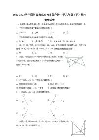 2022-2023学年四川省南充市南部县升钟中学八年级（下）期末数学试卷（含解析）