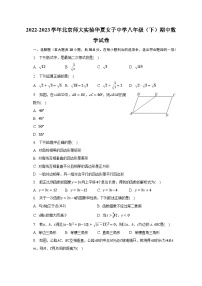 2022-2023学年北京师大实验华夏女子中学八年级（下）期中数学试卷（含解析）